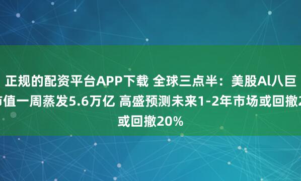 正规的配资平台APP下载 全球三点半：美股Al八巨头市值一周蒸发5.6万亿 高盛预测未来1-2年市场或回撤20%